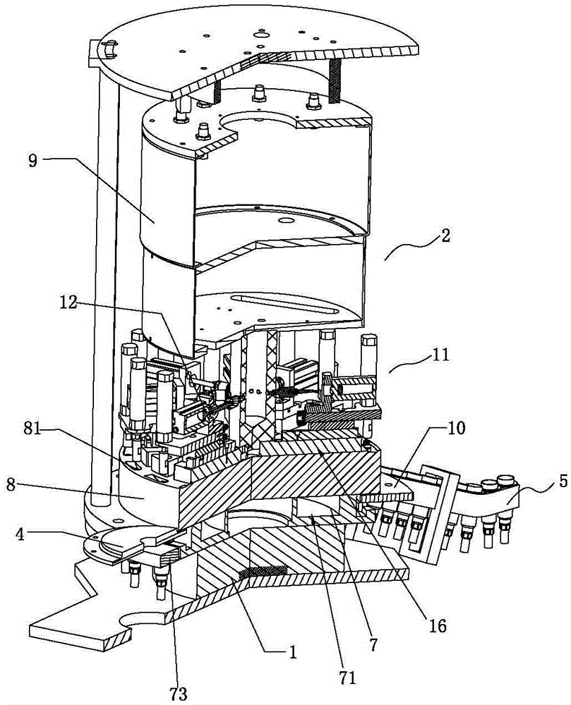Assembling machine with spring prepressing devices and for emulsion pump or atomizing pump