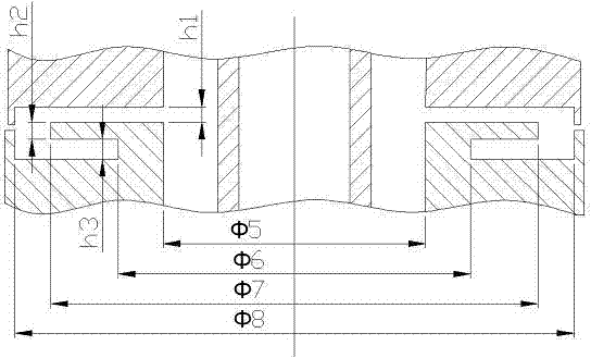 Accumulated non-contact broadband high-power rotating hinge and achievement method thereof