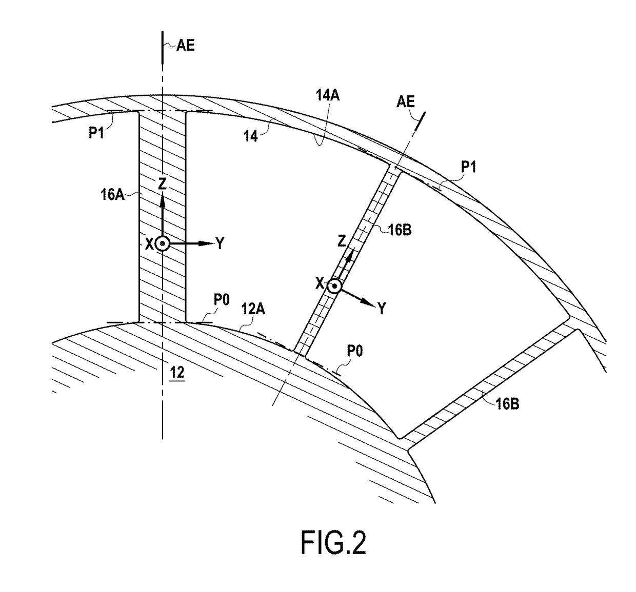 Optimized aerodynamic profile for an arm of a structural casing of a turbine, and structural casing having such an arm