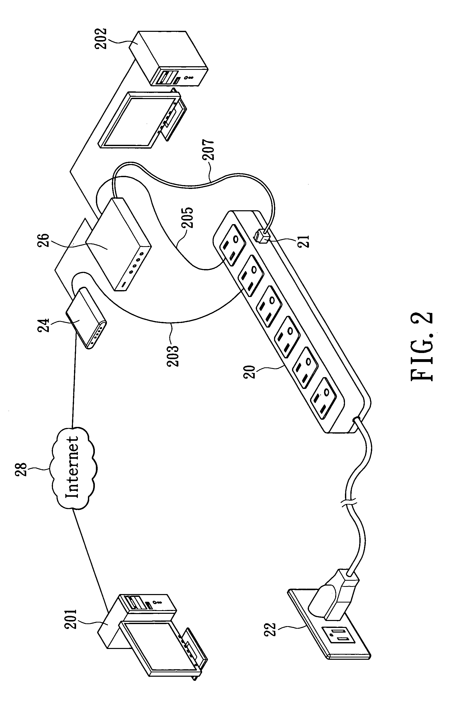 Apparatus power restart method in response to network connection status