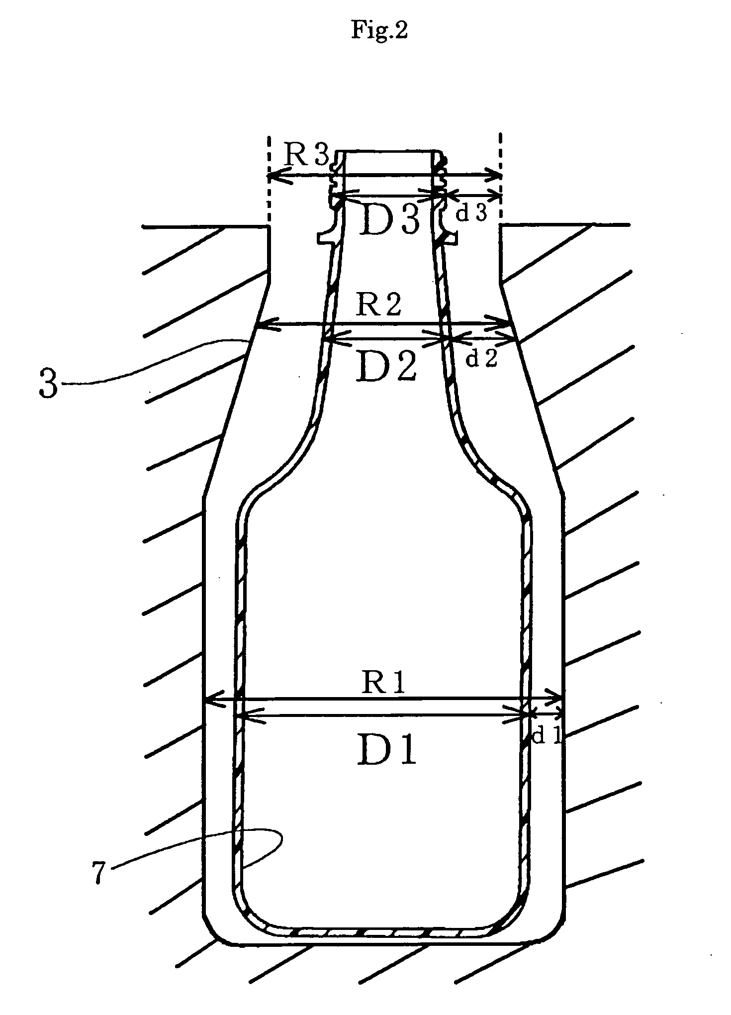 DLC film coated plastic container, and device and method for manufacturing the plastic container