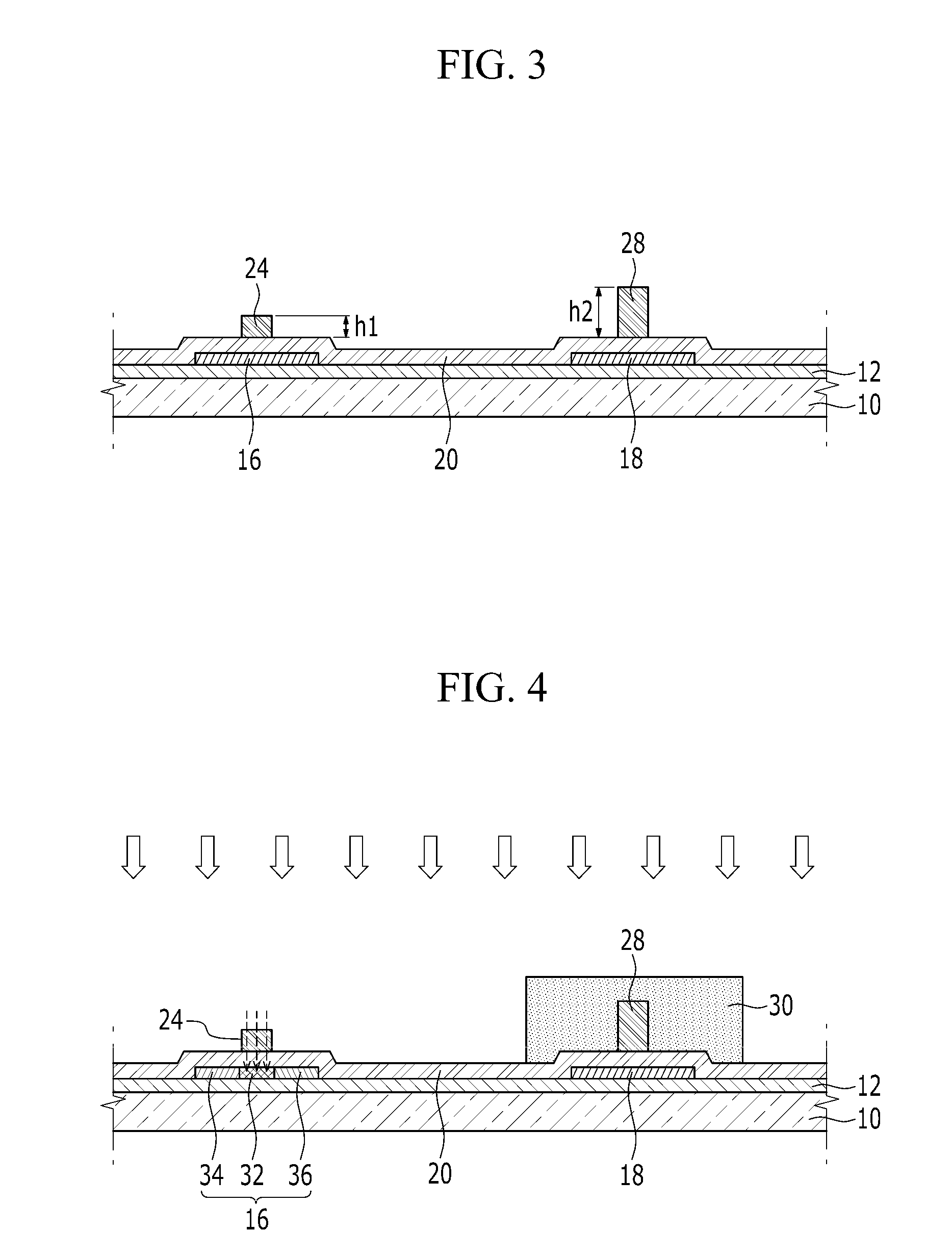 Manufacturing method for display device having a plurality of thin film transistors and display device formed thereby