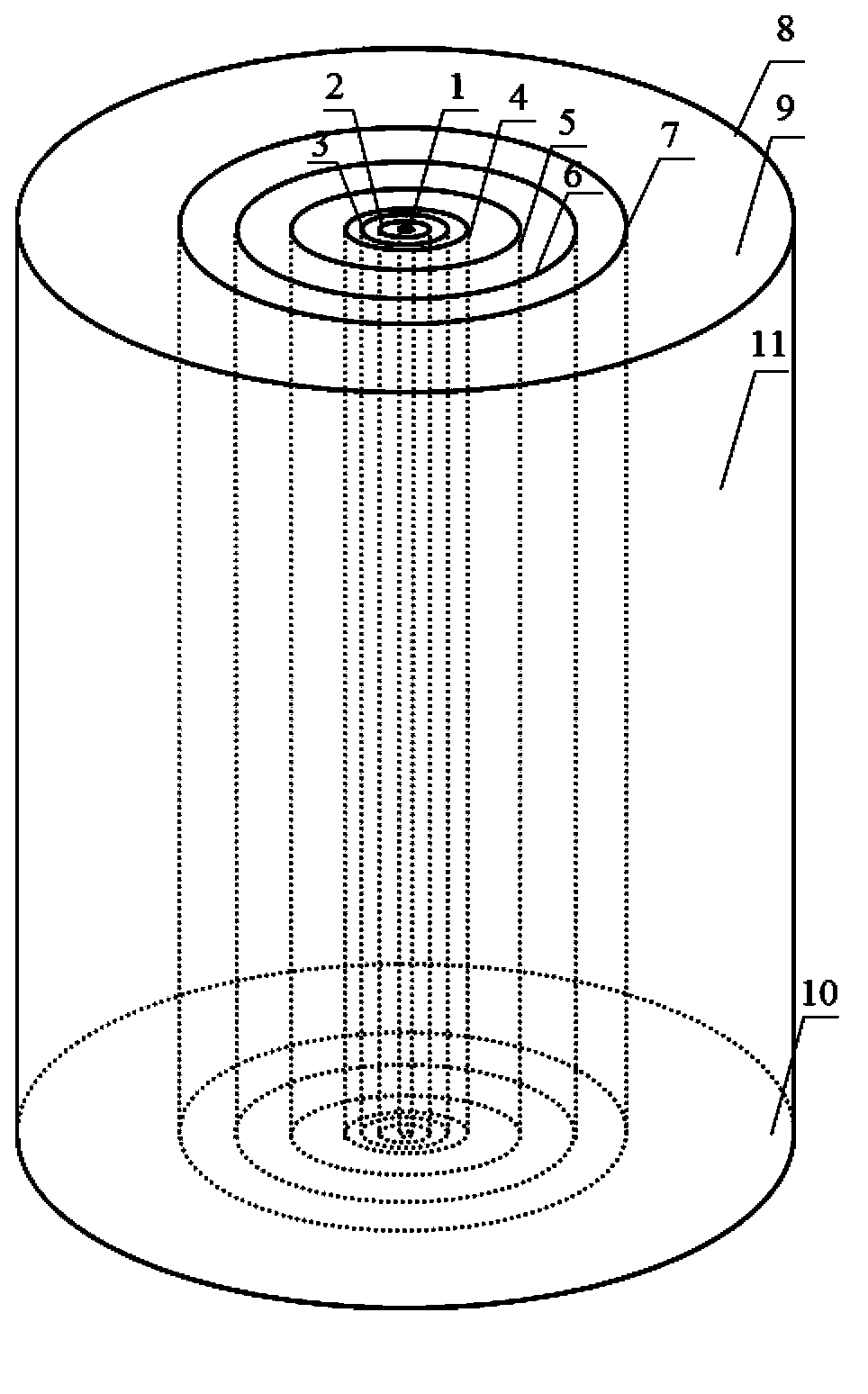 Detection performance testing device of array sensing well detection instrument
