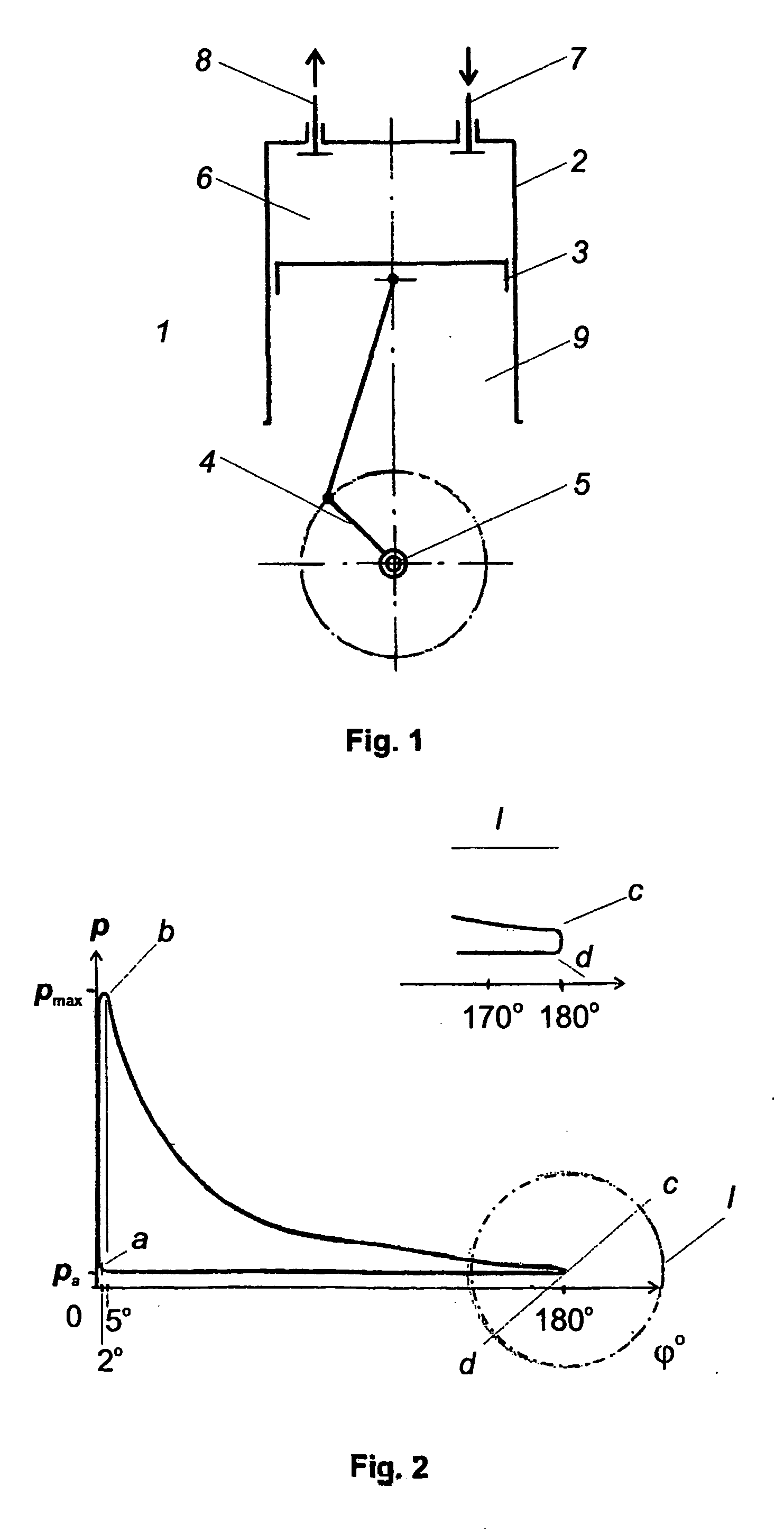 Method for operating and arrangement of a pneumatic piston engine