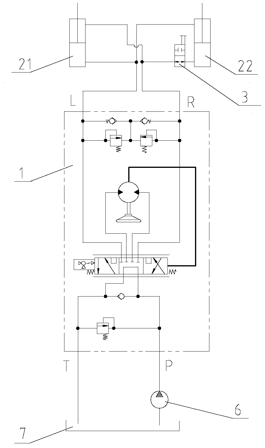 Hydraulic steering system and road roller