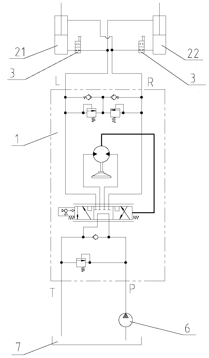 Hydraulic steering system and road roller