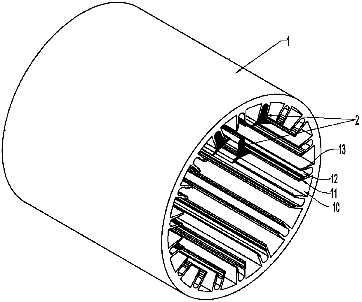 Gear shaping stator and assembling technology thereof