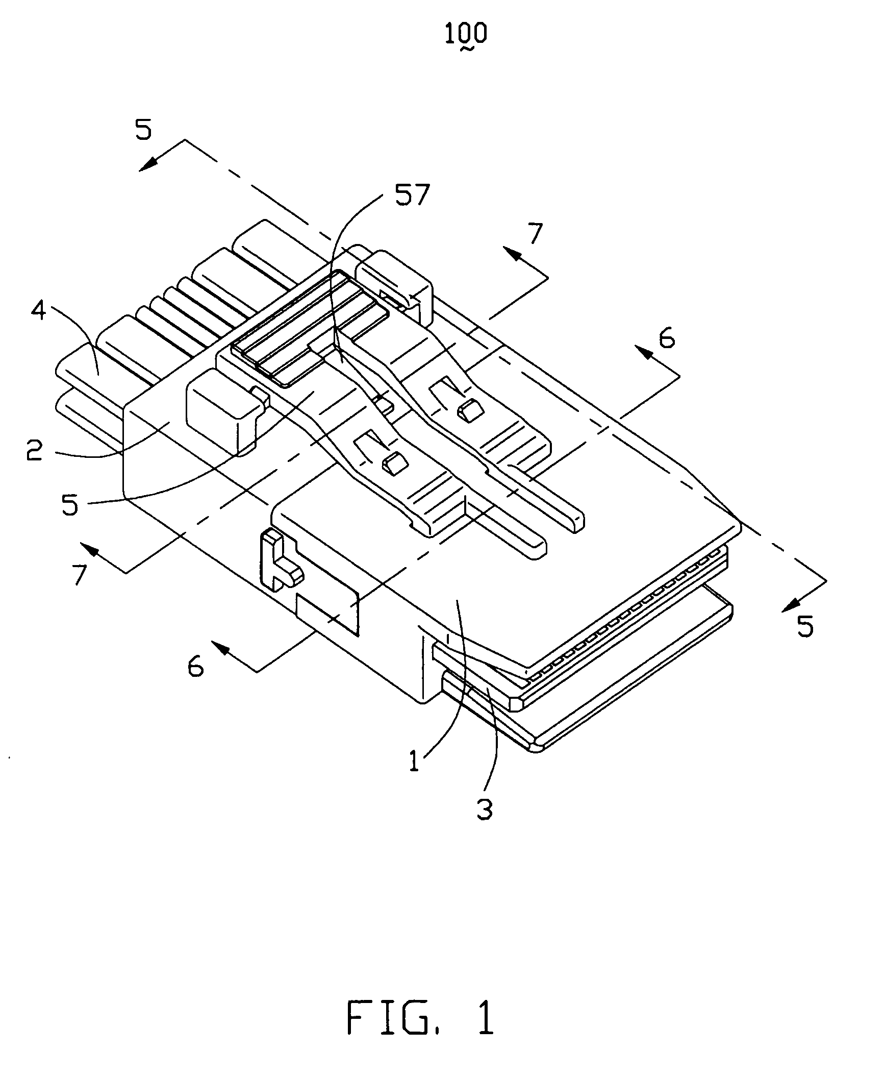 Cable connector assembly with unitary latch