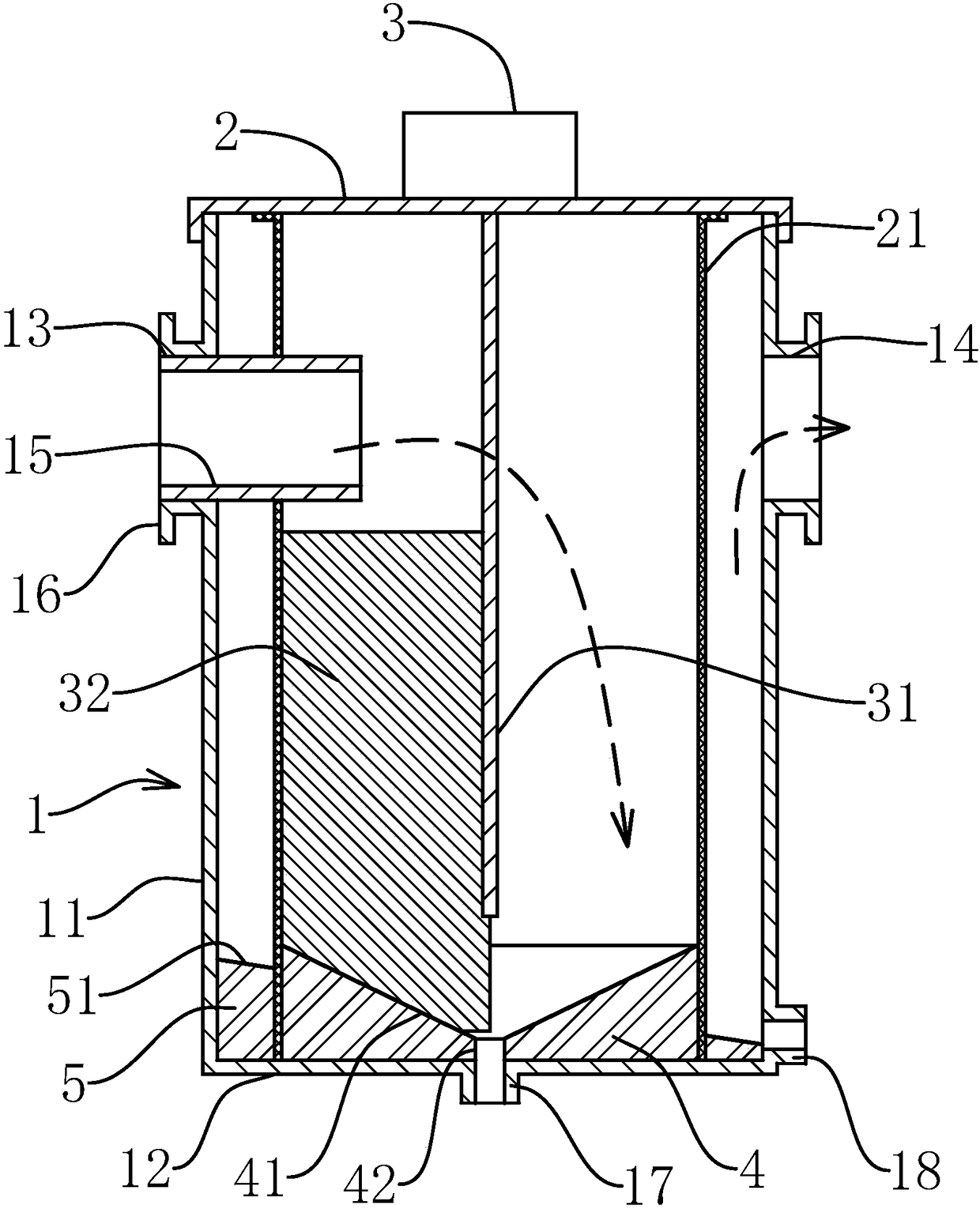 Water treatment device and installation method thereof