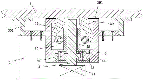 Fixed connecting device for machining workbench