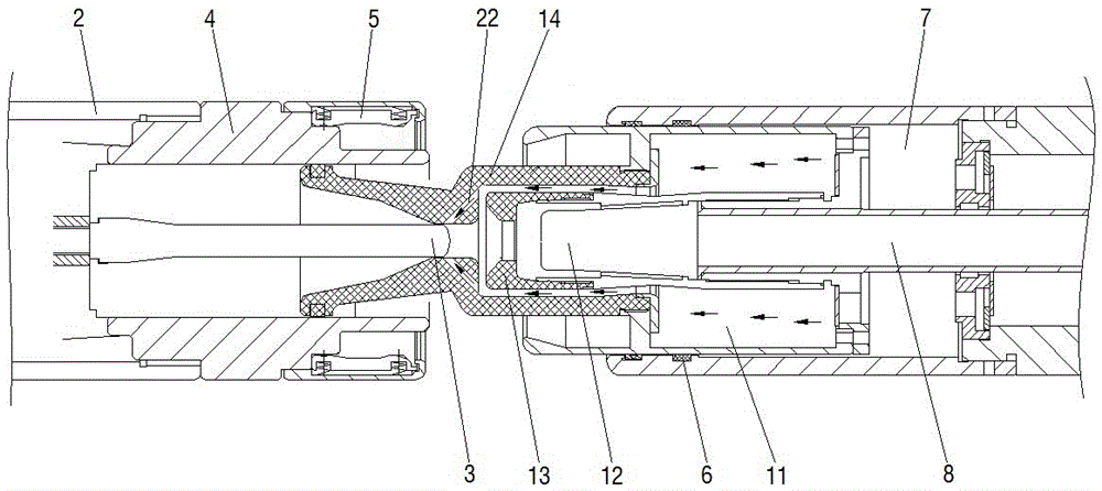Circuit breaker as well as arc extinguishing chamber and nozzle thereof