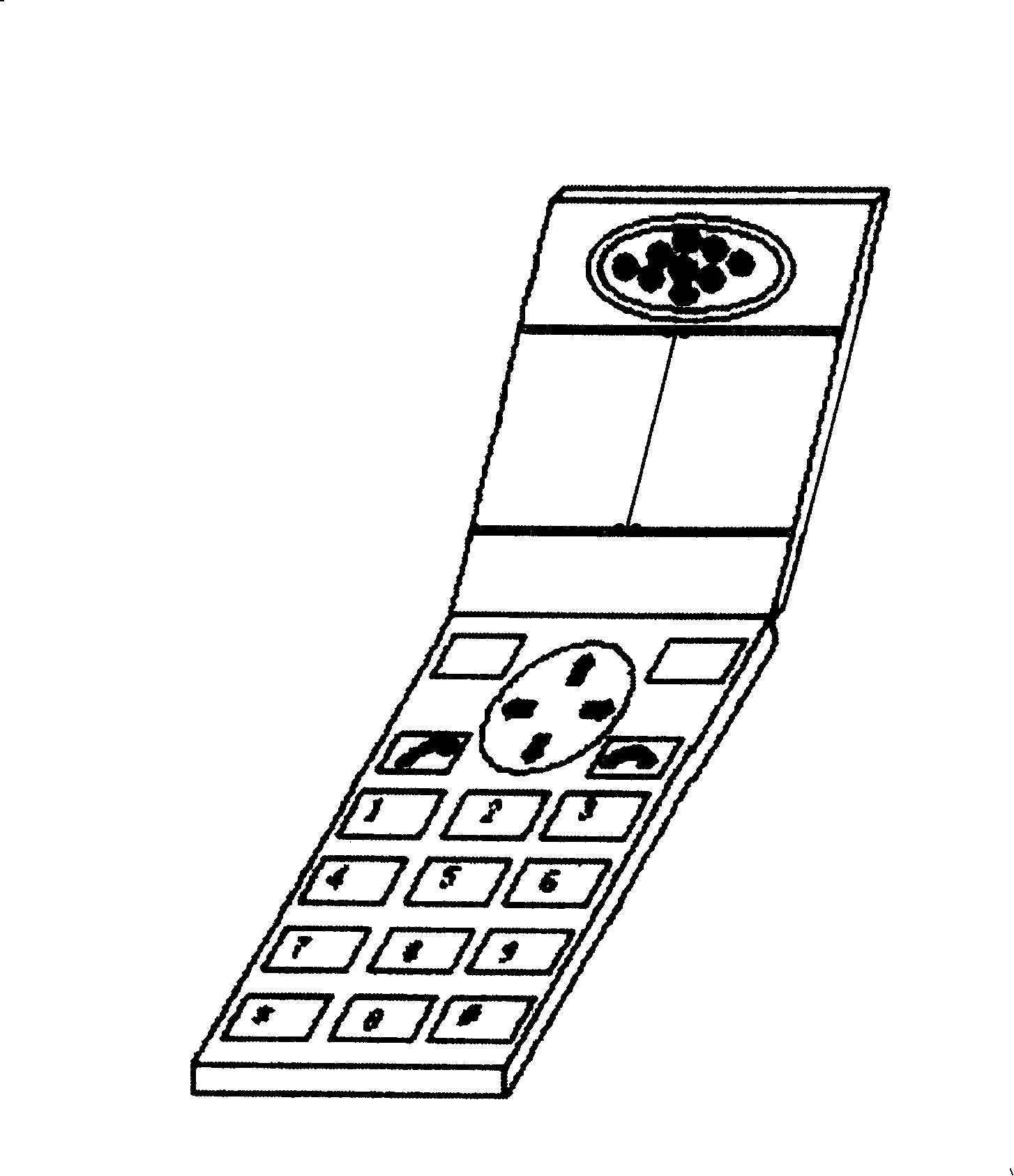 A foldable mobile communication terminal screen