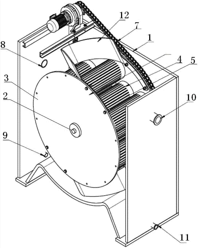 Rotary-type wastewater treating device