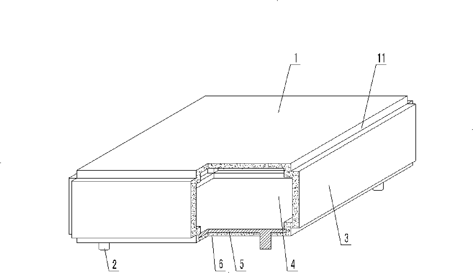 Hollow carcass for cast-in-situ concrete stuffing