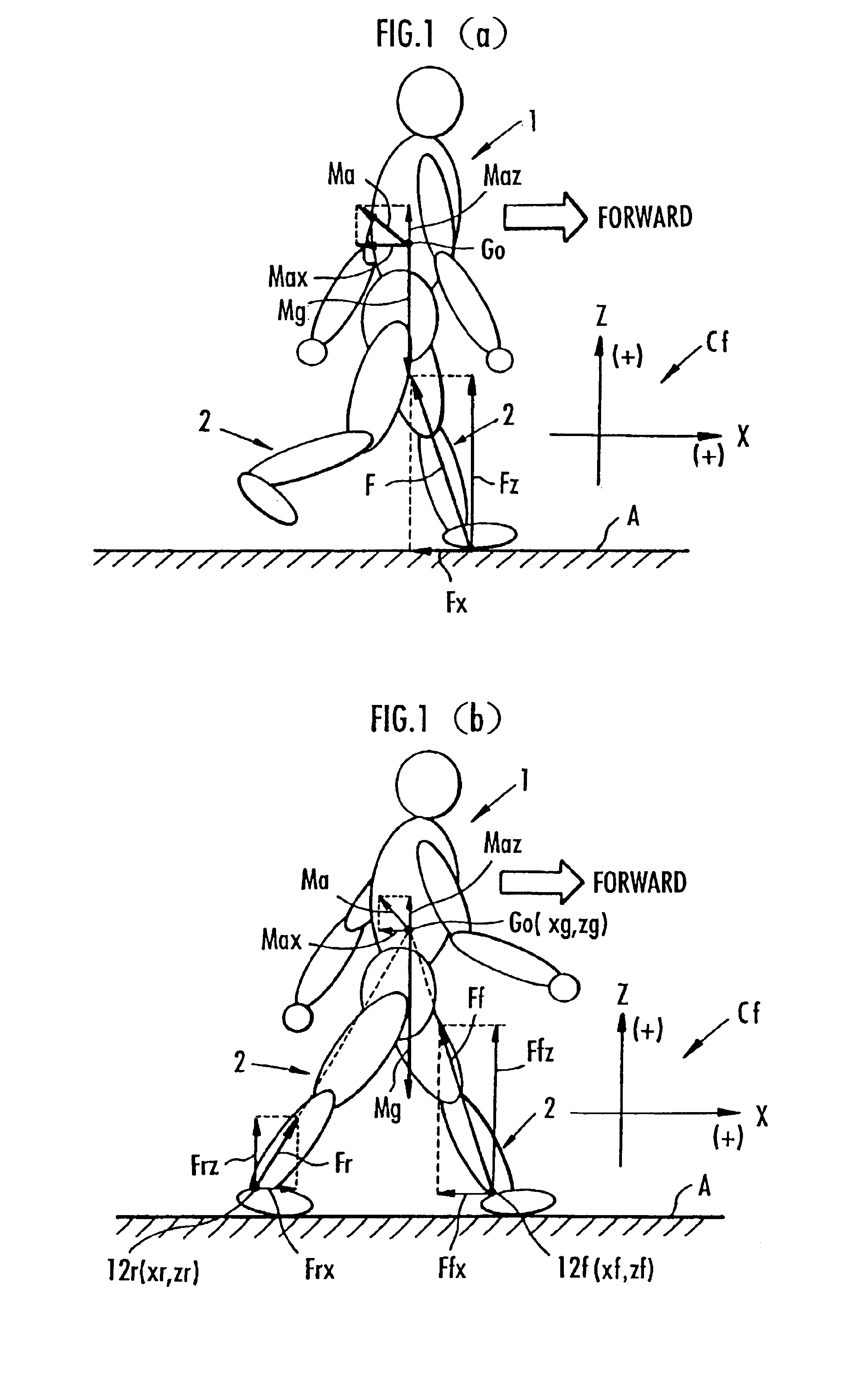 Method of estimating floor reactions of bipedal walking body, and method of estimating joint moments of bipedal walking body