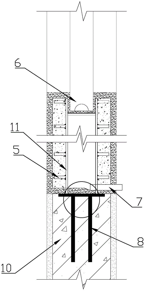 A construction method for large-scale hollowed-out characters on cast-in-situ concrete walls