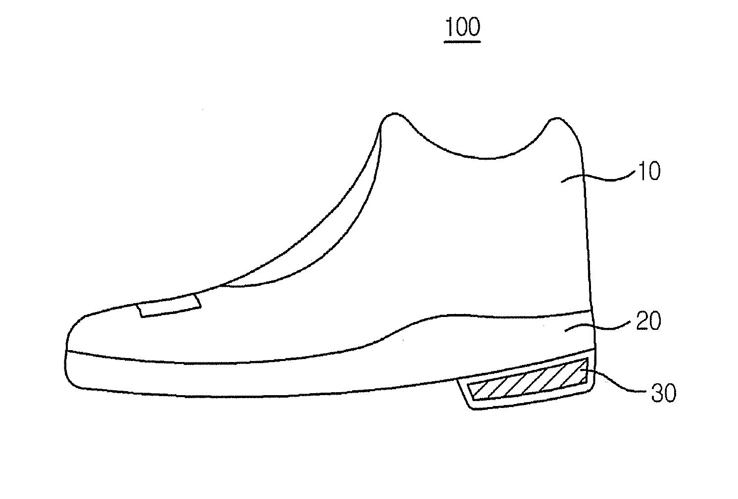 Footwear able to be wirelessly charged and wireless charging device used for the same