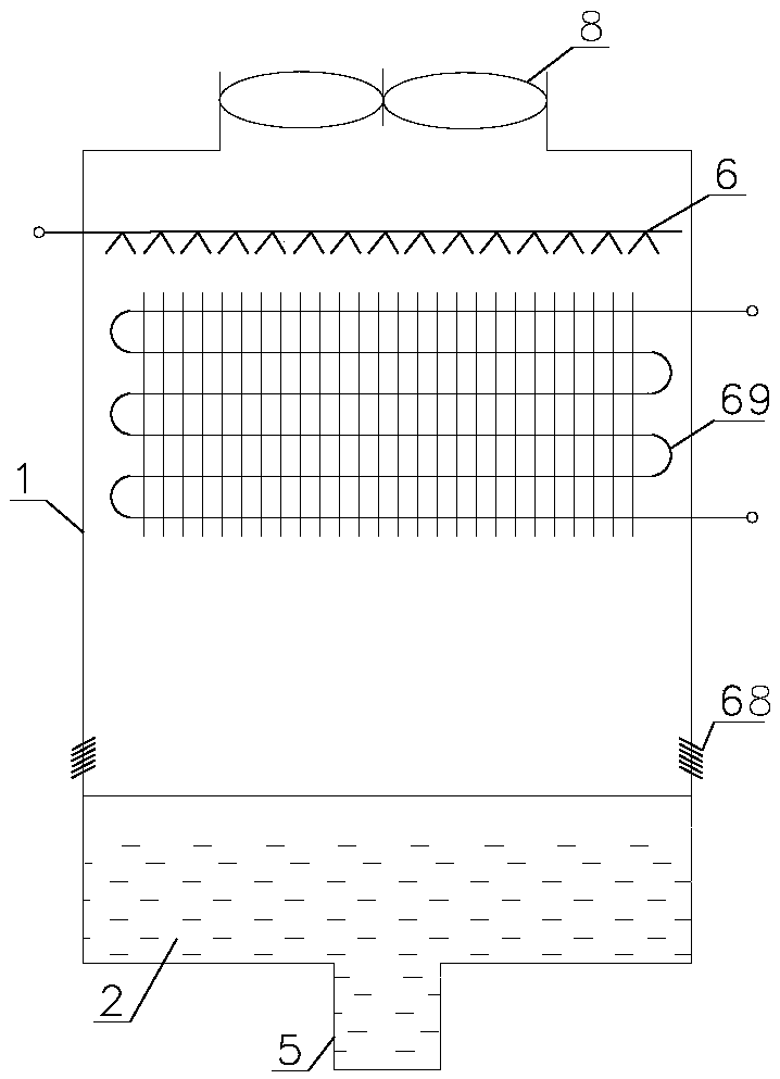 A wind energy tower heat pump system