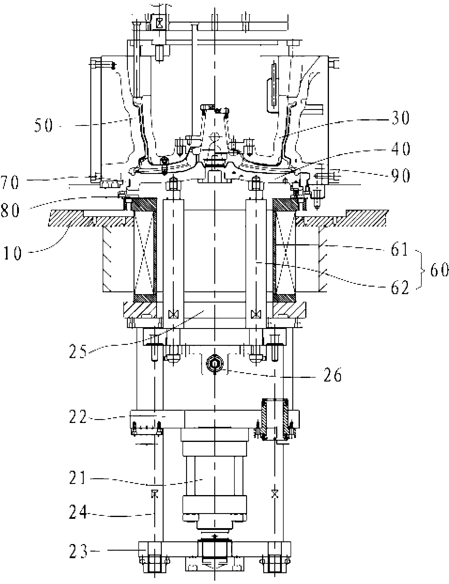 Improved pouring type casting production device