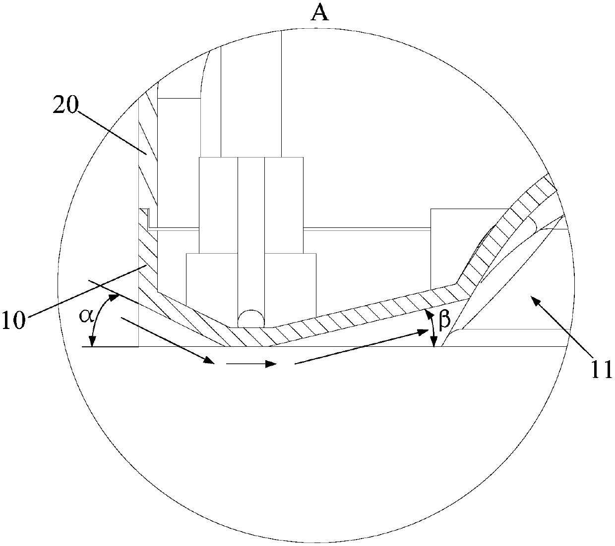 Bottom plate of floor brush, floor brush component and dust collector