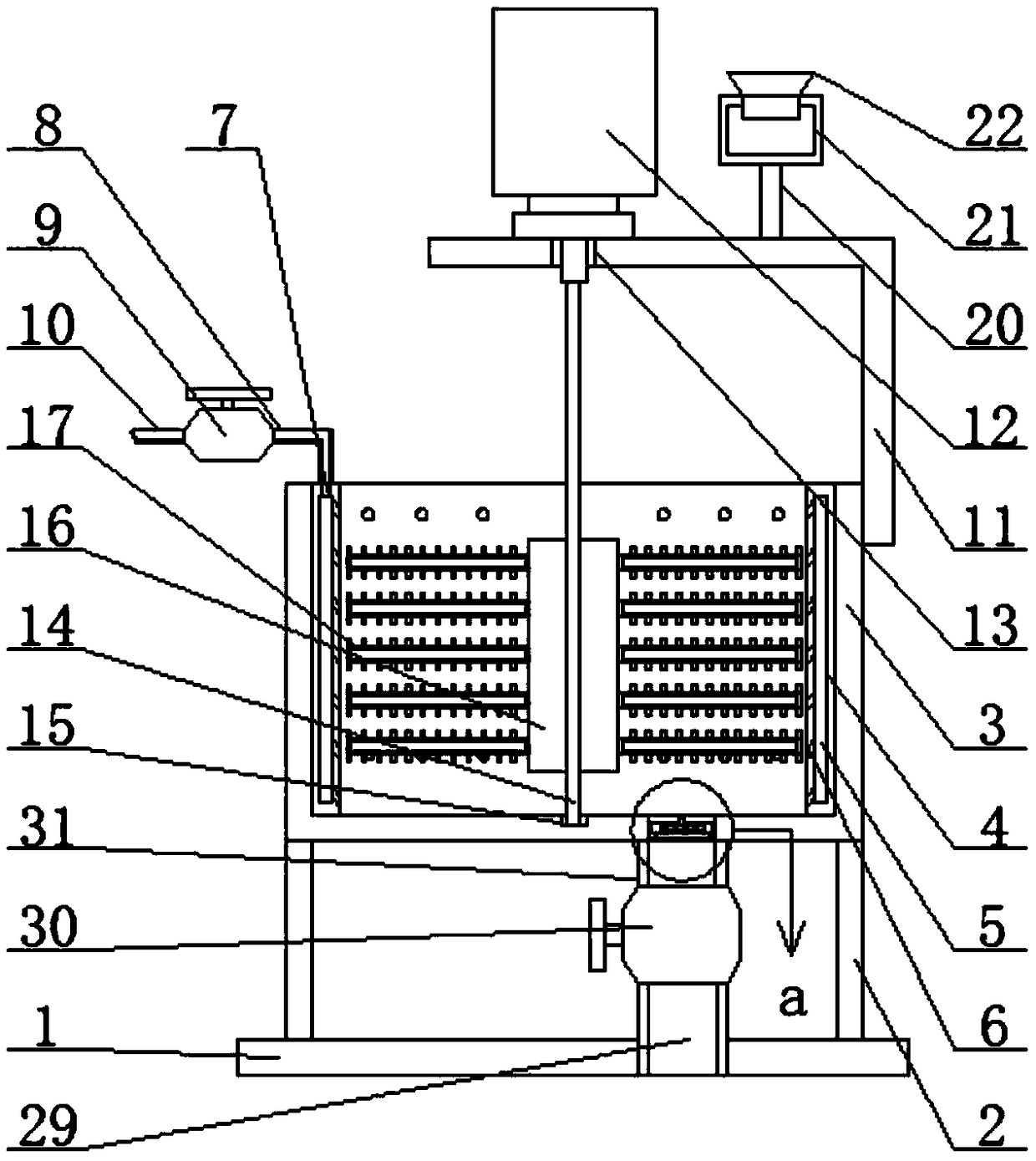 Fully automatic processing device for vegetable cleaning production