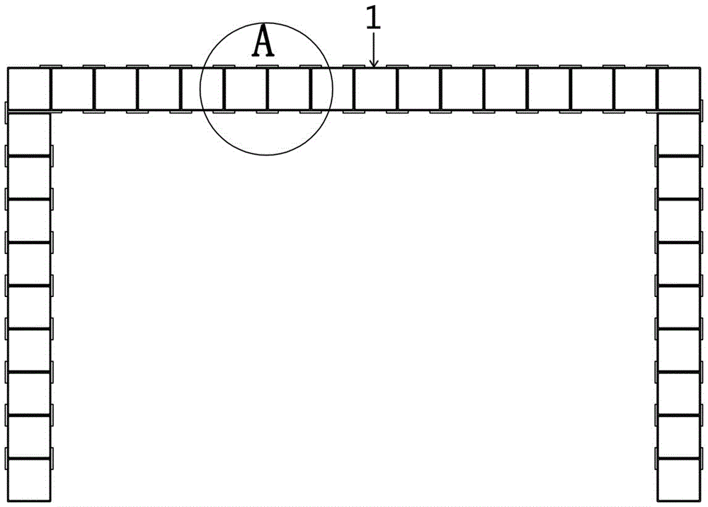 Novel surface contact pipe curtain structure and construction method thereof