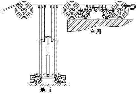 A kind of train lift forklift device