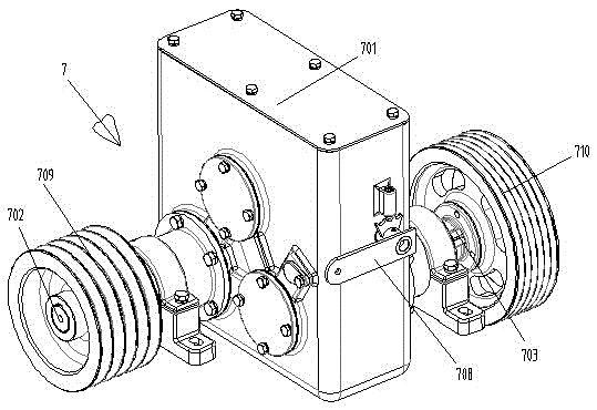 A two-way rotating crawler-type protective combined tillage machine