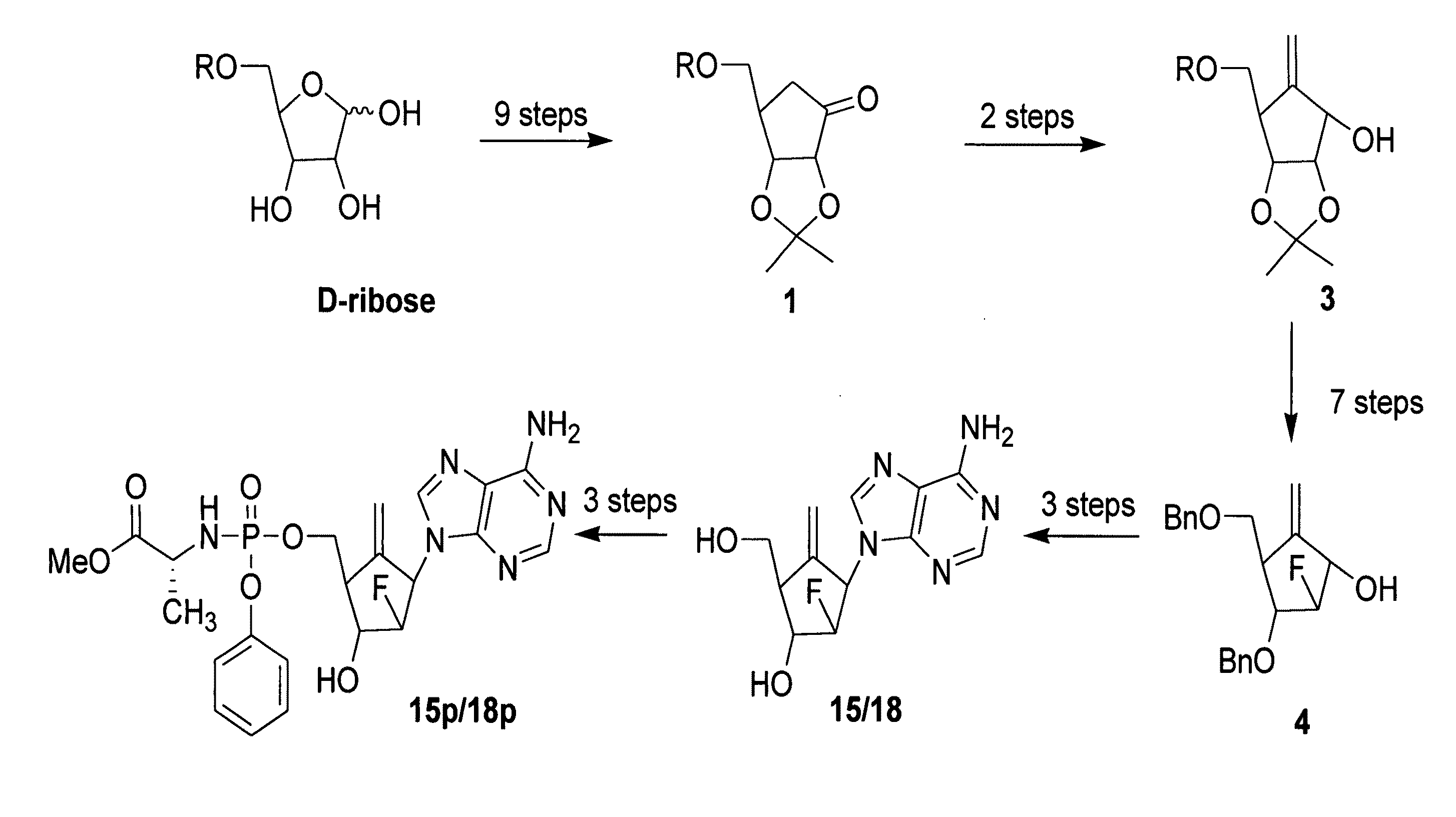 2'-Fluoro-6'-Methylene Carbocyclic Nucleosides and Methods of Treating Viral Infections