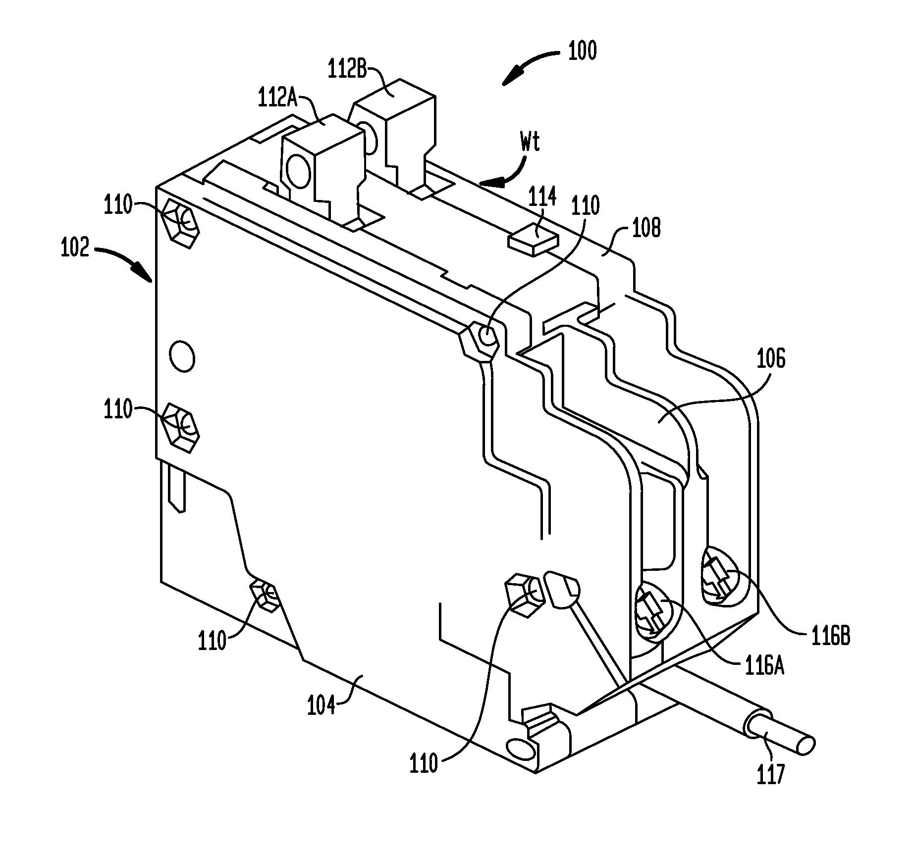 Low-profile electronic circuit breakers, breaker tripping mechanisms, and systems and methods of using same