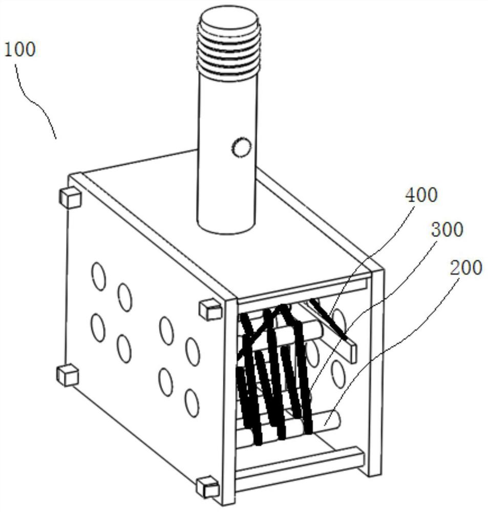 A photocatalytic fiber sewage treatment hand-held rod and its use method