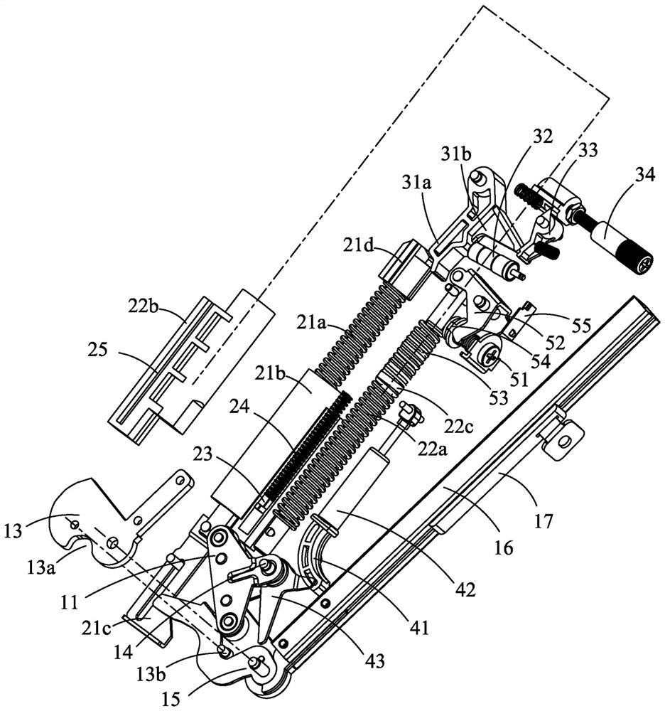 Door body opening and closing device with locking and releasing device