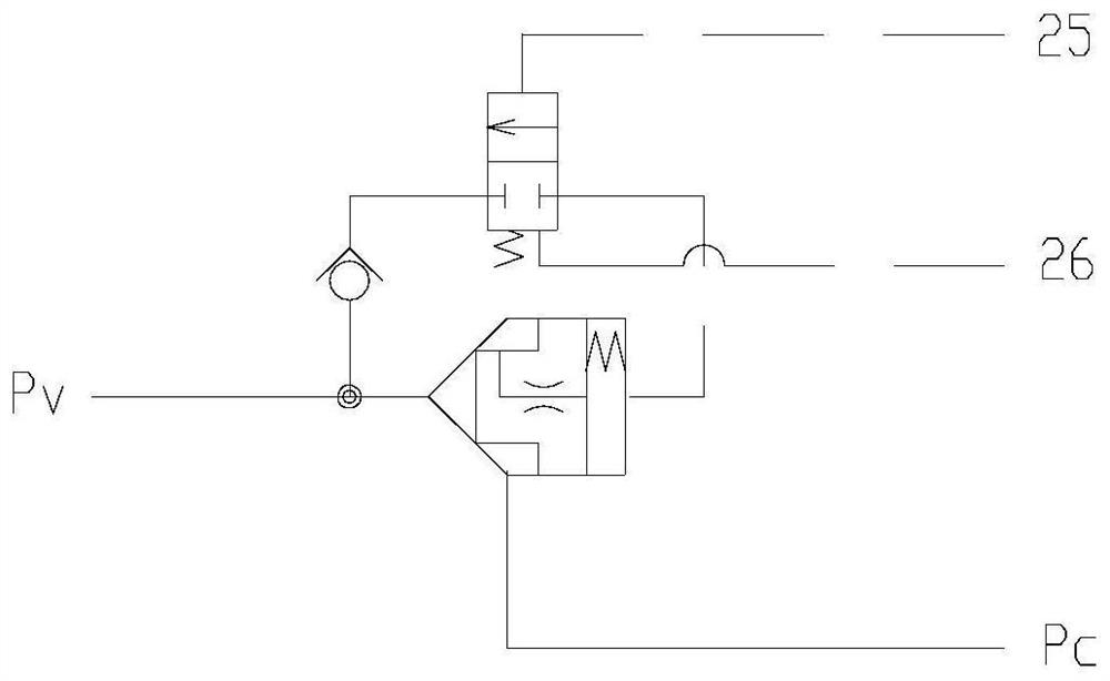 Load holding valve for excavator