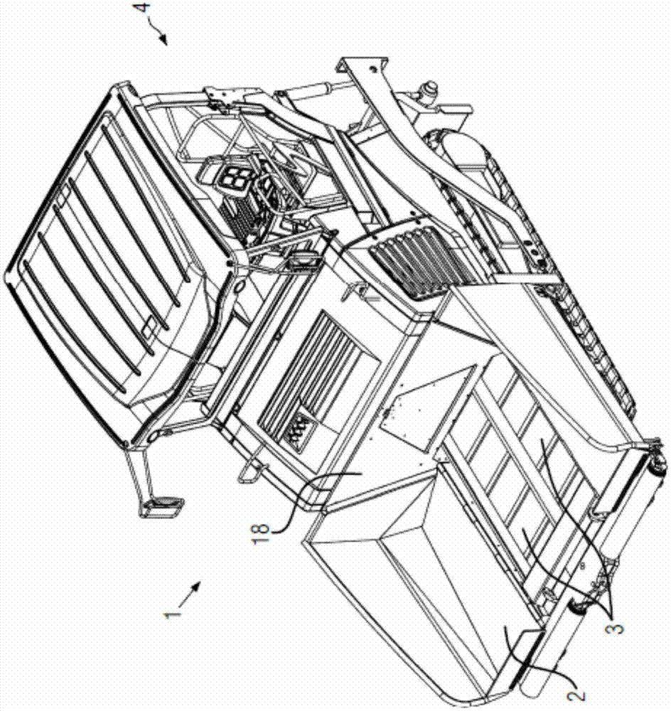 Construction machine with material conveying system