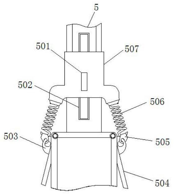 Efficient soil taking device for rock foundation pit