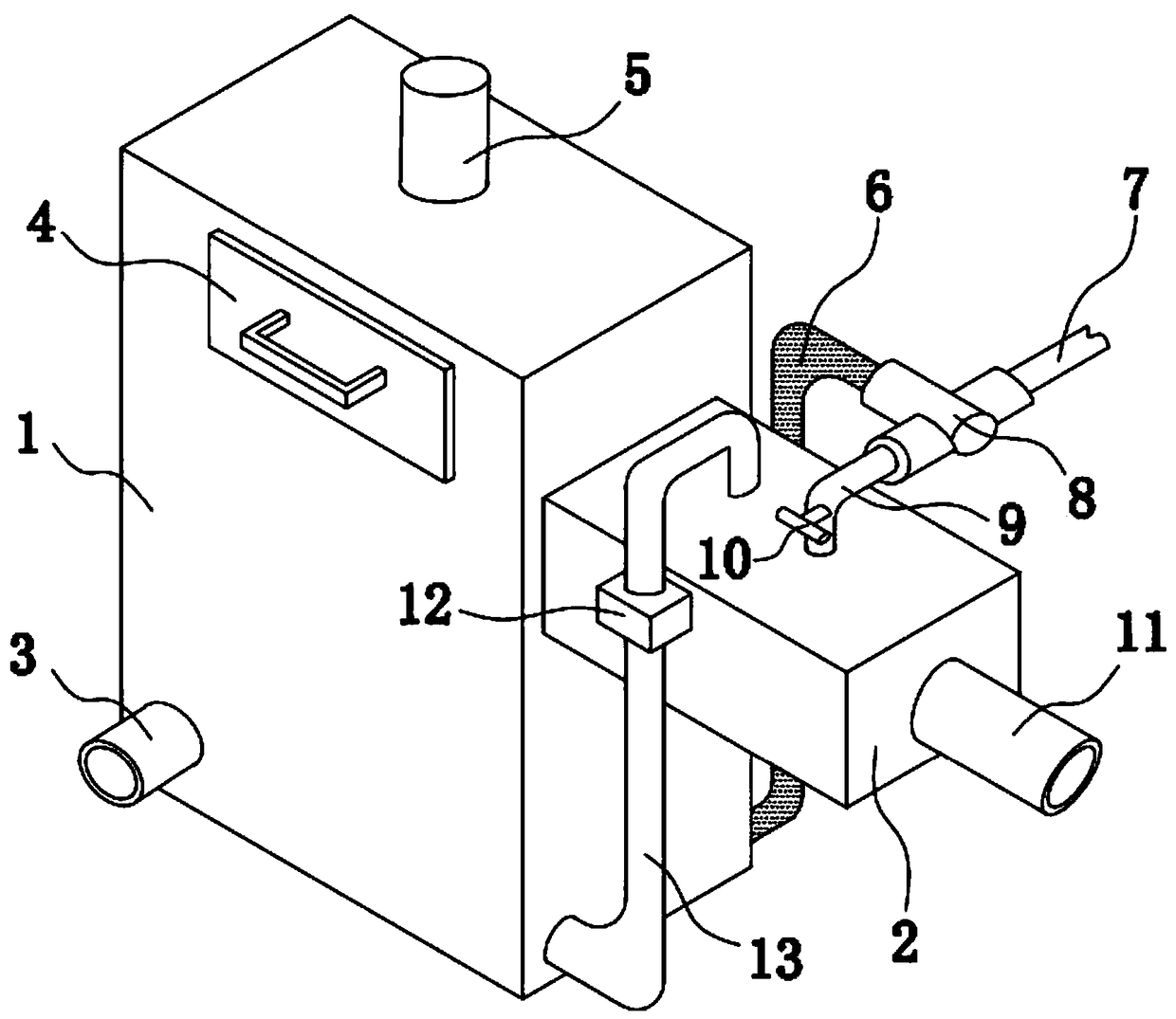 Ship exhaust gas filtering and waste heat recovery and utilization device and using method thereof