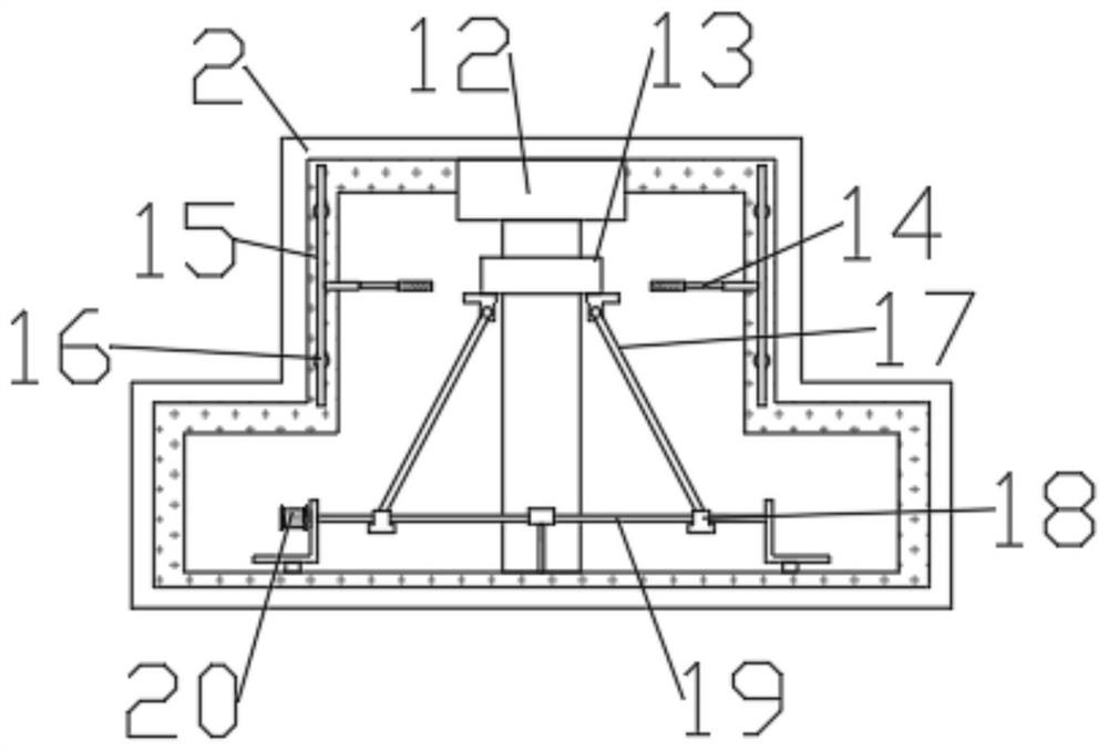 Heating and ventilation condensate water leakage preventing device for constructional engineering