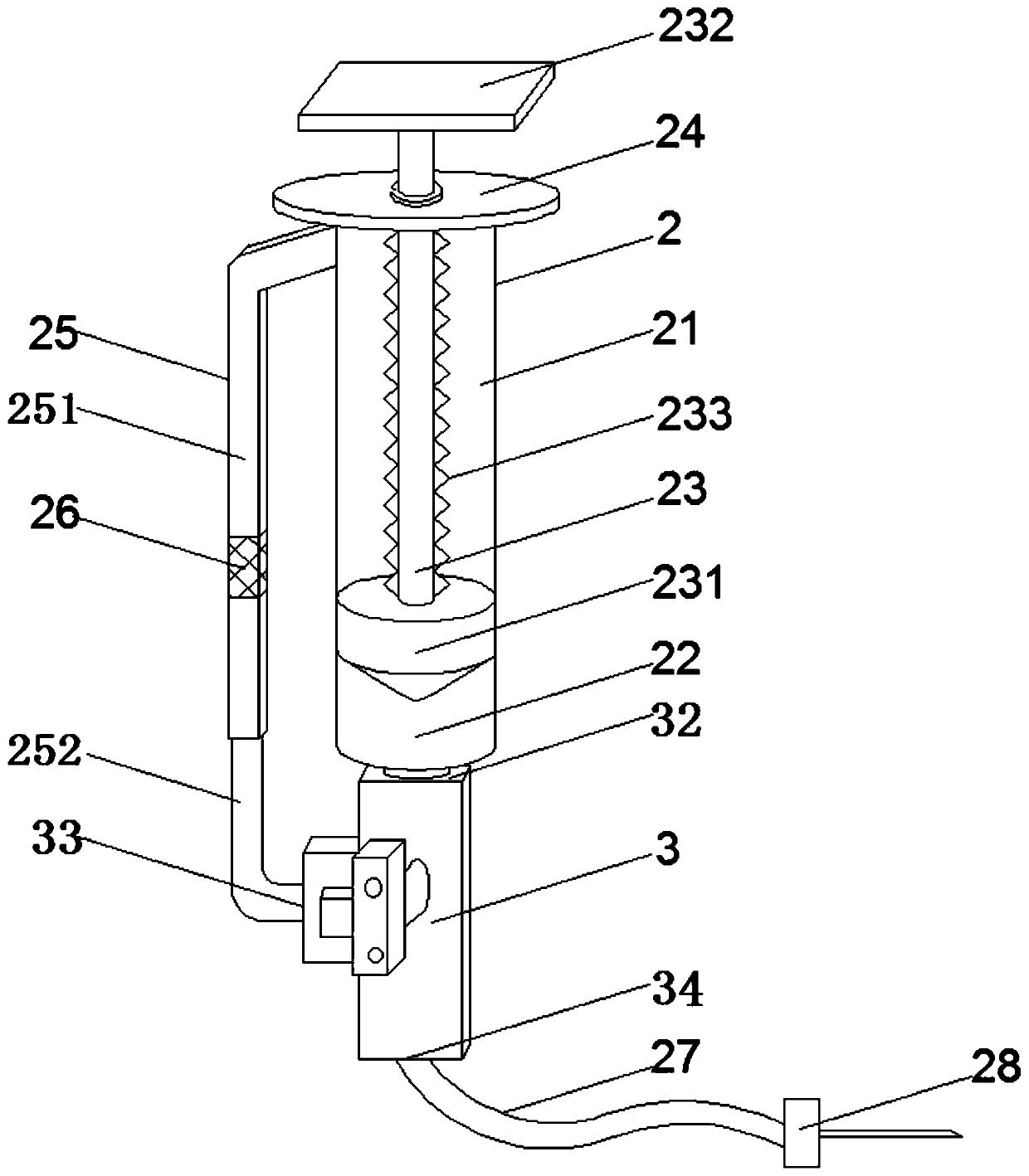 Single-barrel automatic angiography injector