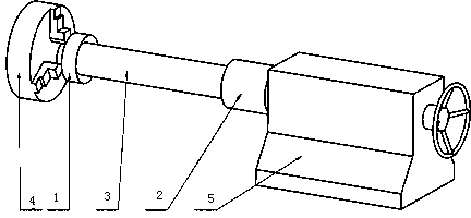 Turning clamp and turning method of polycrystalline rod material