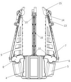 Shape-changeable pull-in type mechanical claw