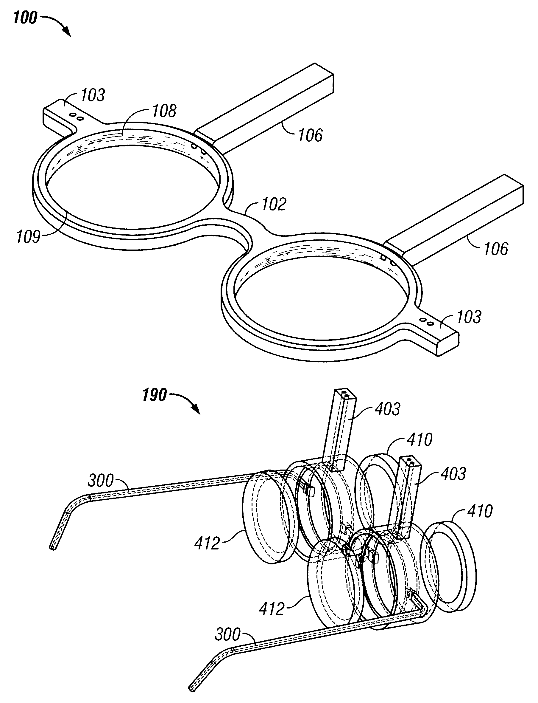 Ophthalmic eyewear with lenses cast into a frame and methods of fabrication