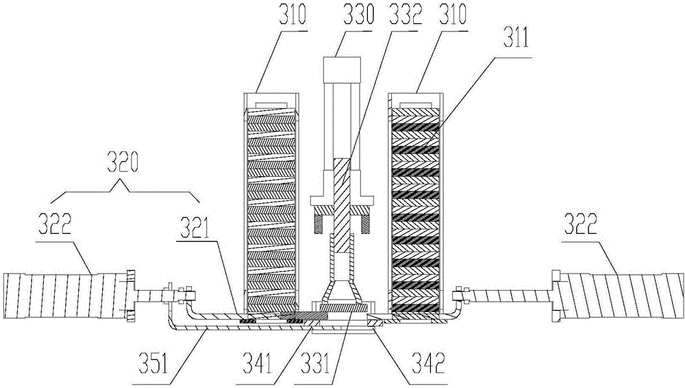 Tiling device and tiling production system