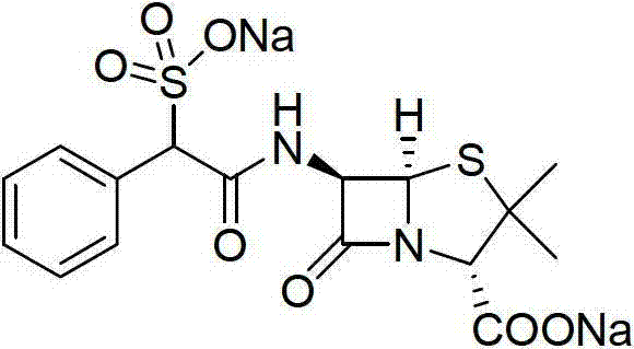 Method for preparing D (-)-sulbenicillin sodium
