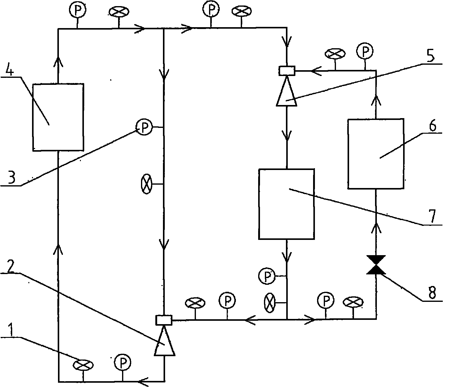 Double-jet refrigerating system