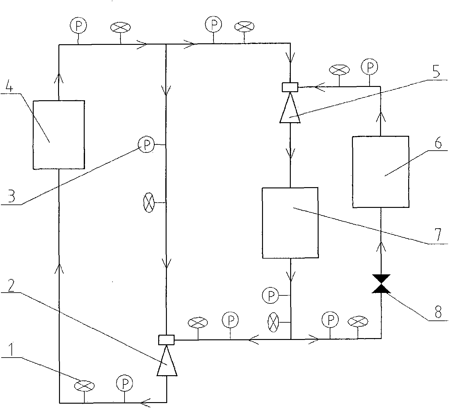 Double-jet refrigerating system