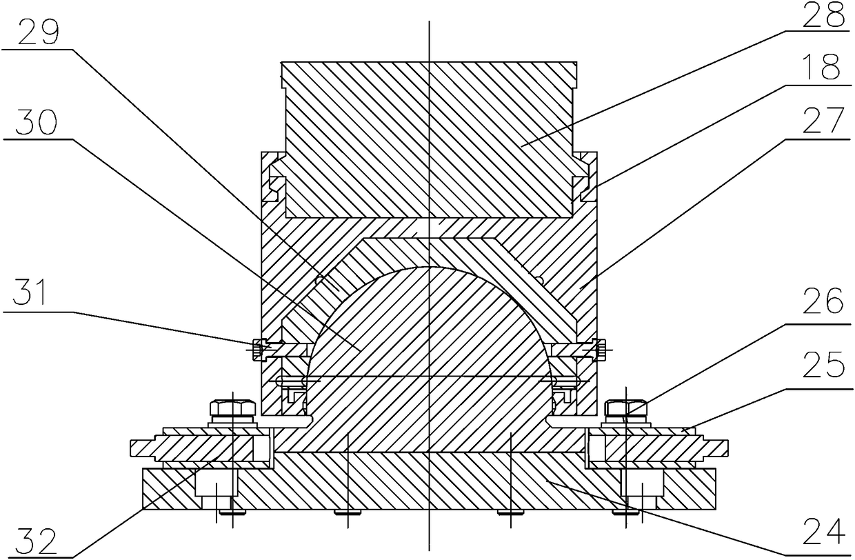 Wear simulation test bed for bottom pintle friction pair of miter gate