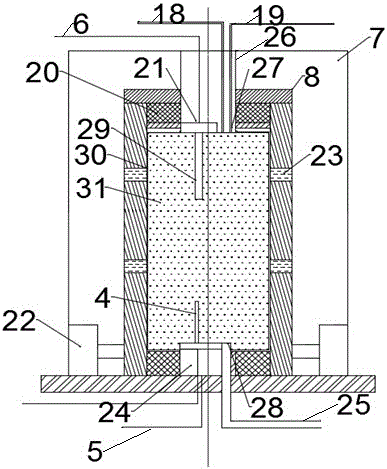 Device for synchronously testing weak cemented undiagenetic hydrate acoustics and saturation as well as method thereof