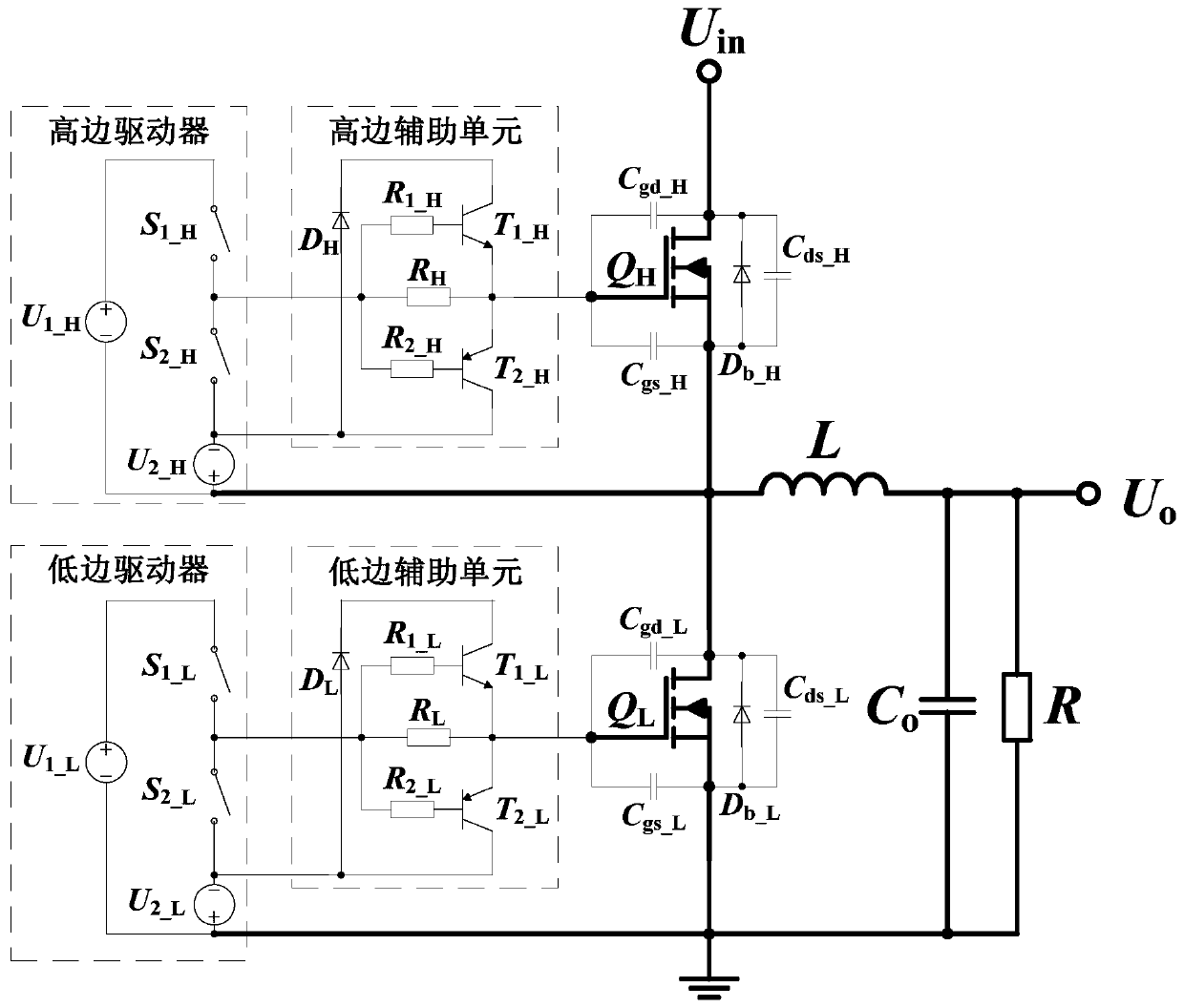 SIC switch tube drive circuit and method for synchronous rectification buck converter