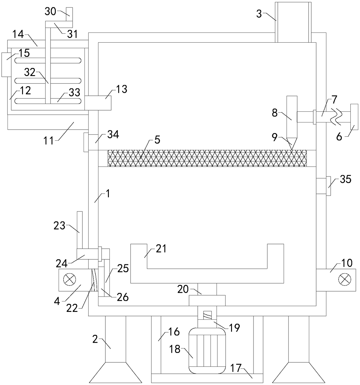 Impurity removal device for river sewage