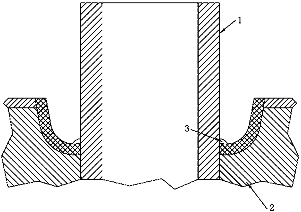 Welding technology for improving pipe and end socket connected J-shaped groove welding line quality